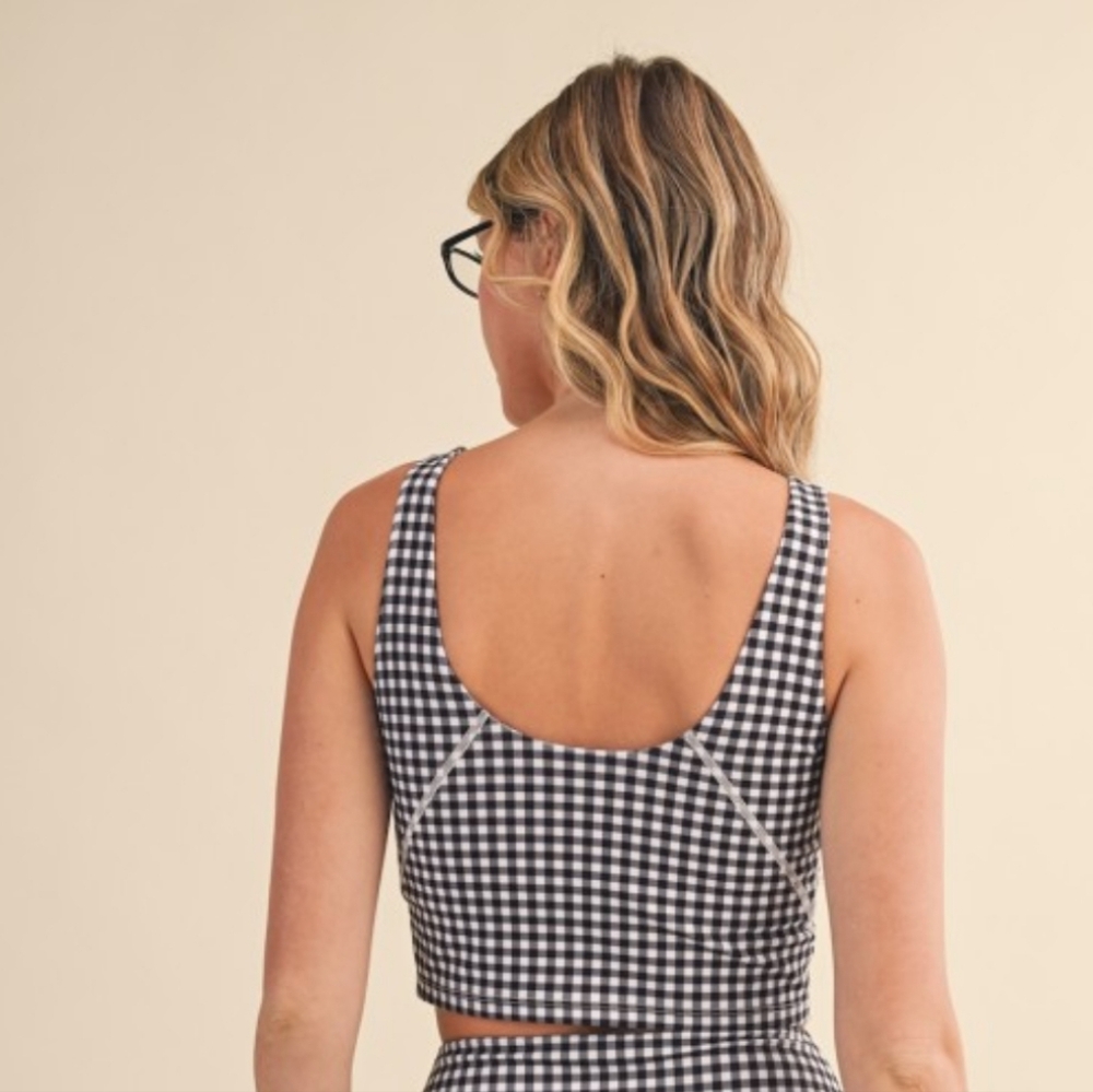 🏁 Gingham Align Tank Top - Picture 4 of 4